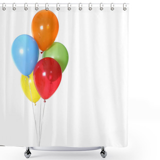 Personality  5 Birthday Celebration Balloons Shower Curtains