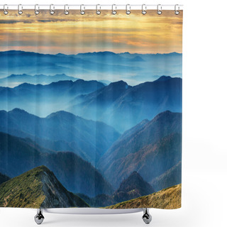 Personality  Blue Mountains And Hills Shower Curtains