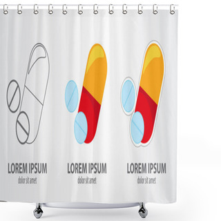 Personality  Tablets Logos Set  Shower Curtains