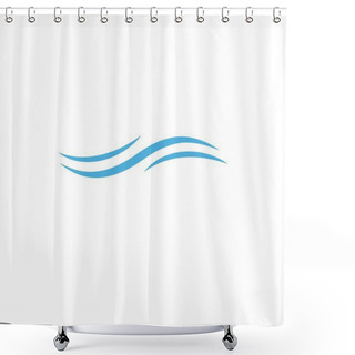Personality  Water Wave Logo  Shower Curtains