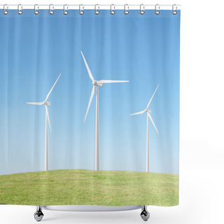 Personality  Wind Turbines Shower Curtains