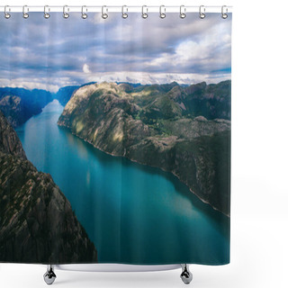 Personality  Beautiful Norway Mountains Shower Curtains