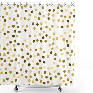 Personality  Glitter Seamless Texture. Actual Gold Particles. Endless Pattern Made Of Sparkling Circles. Beauteou Shower Curtains
