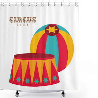 Personality  Circus Design  Shower Curtains
