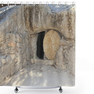 Personality  Replica Of The Tomb Of Jesus In Israel Shower Curtains