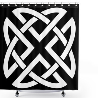 Personality  Celtic Quaternary Knot Shower Curtains