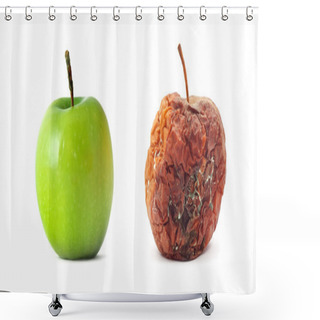Personality  Green And Rotten Apple Shower Curtains