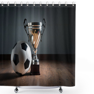 Personality  Soccer Championship Cup Shower Curtains