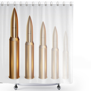 Personality  Bullets Of Vector Design Shower Curtains