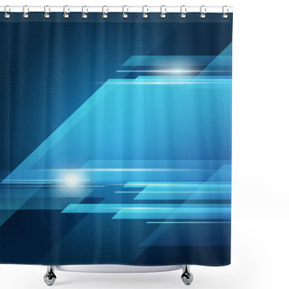 Personality  Abstract Vector Blue Transparency Background Shower Curtains