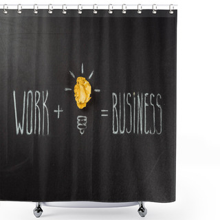 Personality  Light Bulb Symbol And Inscription  Shower Curtains