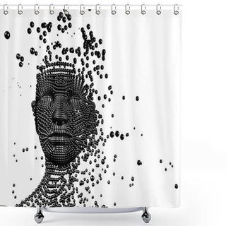 Personality  Woman Composed Of Balls Shower Curtains