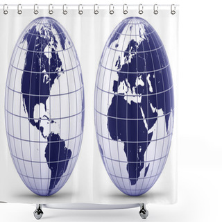 Personality  Globe Globe Shower Curtains