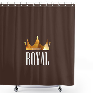 Personality  Illustration With Diamond Crown Shower Curtains
