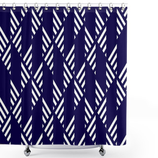 Personality  Seamless Geometric Striped Pattern Background Shower Curtains