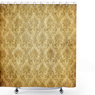 Personality  Old Damask Wallpaper Shower Curtains
