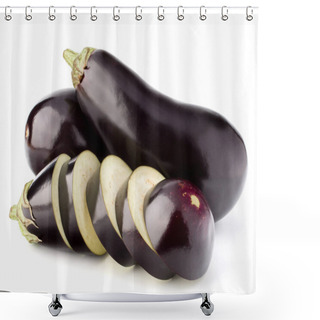 Personality  Eggplant Or Aubergine Vegetables Shower Curtains