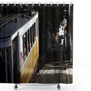 Personality  Historic Classic Yellow Tram Shower Curtains