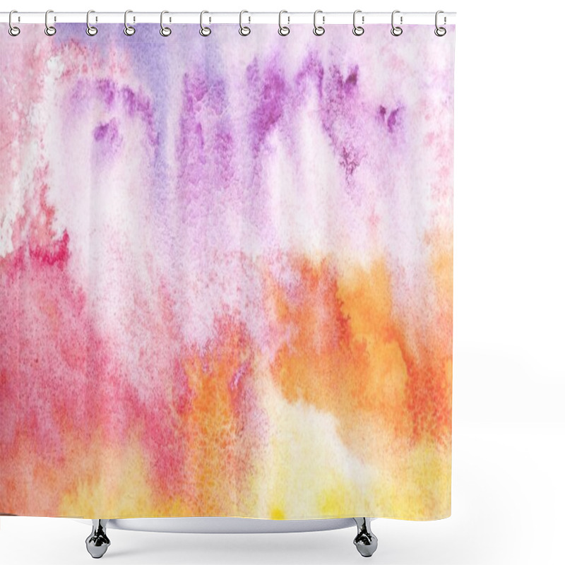 Personality  Abstract painting with colorful watercolor background shower curtains