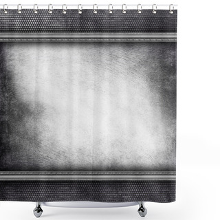 Personality  Grunge Scratched Wall And Metal Grill Background Shower Curtains