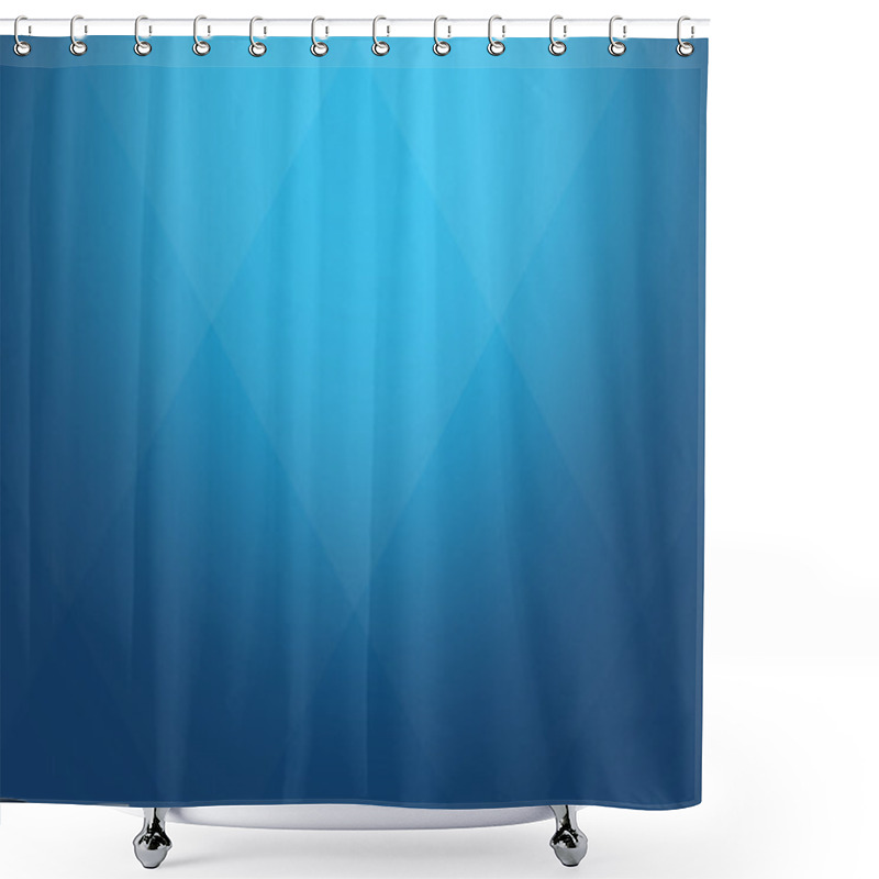 Personality  Blue Cubic Background Cuci Shower Curtains