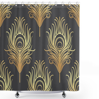 Personality  Art Deco Style Seamless Pattern   Shower Curtains