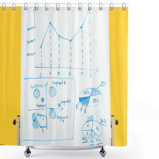 Personality  Graphics And Diagrams On White Office Board Shower Curtains