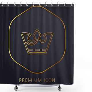 Personality  Crown Golden Line Premium Logo Or Icon Shower Curtains