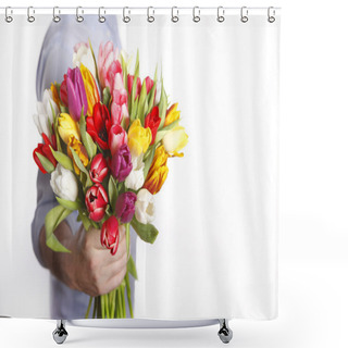 Personality  Measure Full Of Flowers Shower Curtains