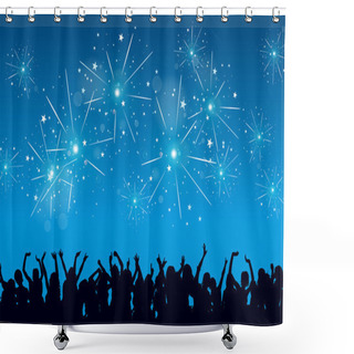 Personality  New Year Celebration Shower Curtains