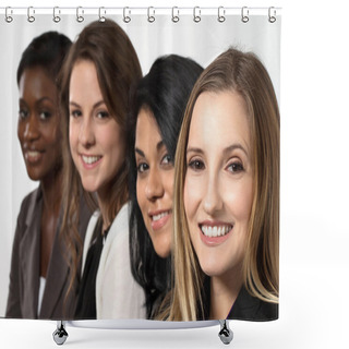 Personality  Diverse Group Of Businesswomen Shower Curtains