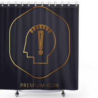 Personality  Begin Golden Line Premium Logo Or Icon Shower Curtains