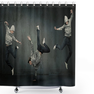 Personality  Three Hip Hop Dancers Shower Curtains