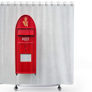 Personality  Danish Red Post Box Shower Curtains