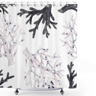 Personality  Watercolor Sea Life Pattern Shower Curtains