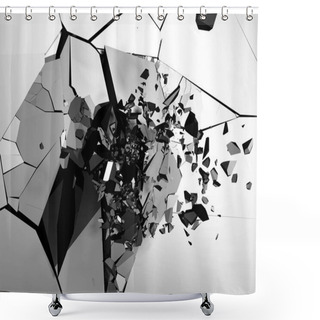 Personality  Cracked Concrete Wall  Shower Curtains