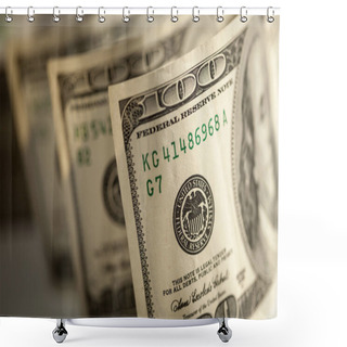 Personality  Abstract Of One Hundred Dollar Bills Shower Curtains