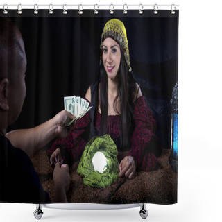 Personality  Swindler Or Con Artist Fortune Teller Shower Curtains