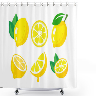 Personality  Fresh Lemon Fruits Shower Curtains