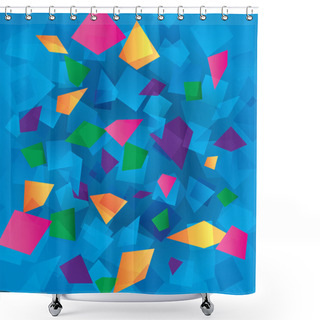 Personality  Colorful Abstract Background With Rectangles Shower Curtains