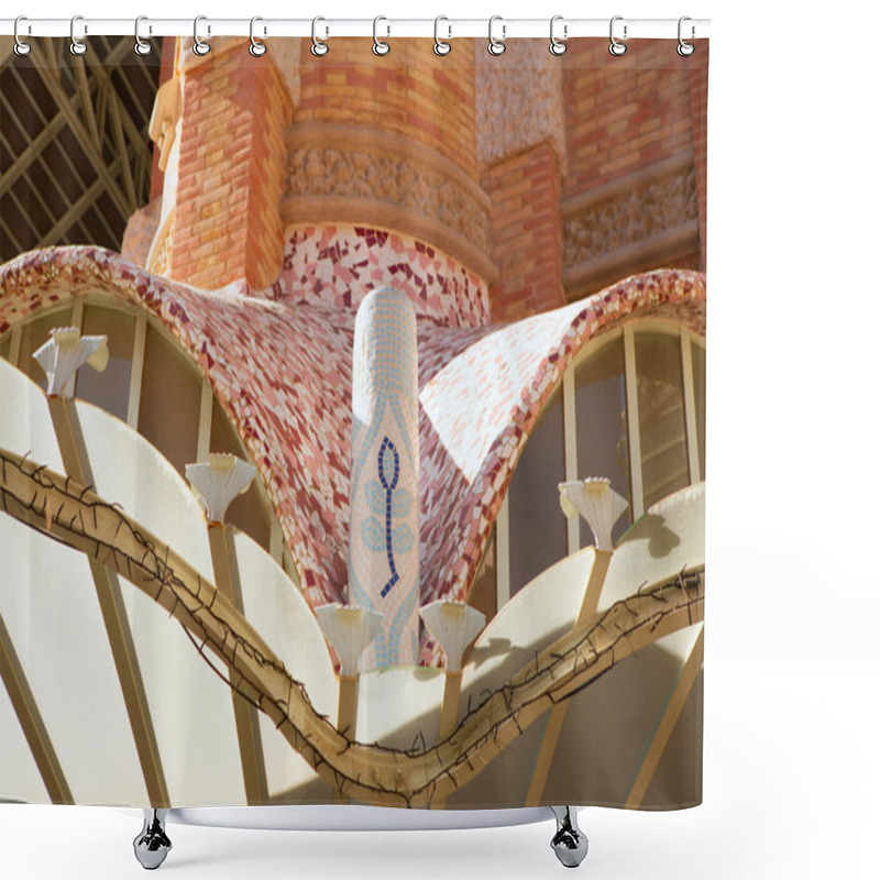 Personality  Vaencia Modernist Detail Of Colon Market With Mosaic Tiles Shower Curtains