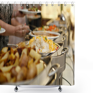 Personality  Catering Food Shower Curtains
