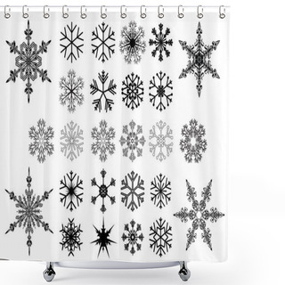 Personality  Vector Snowflakes Shower Curtains