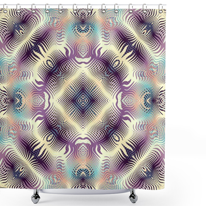 Personality  Abstract Symmetric Pattern Shower Curtains