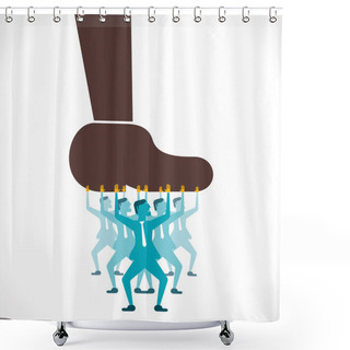 Personality  Lift Big Foot Concept Vector Shower Curtains