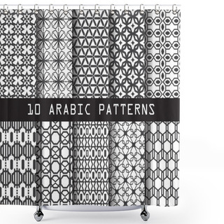 Personality  10 Arbic Patterns Shower Curtains