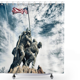 Personality  Marine Corps War Memorial Shower Curtains