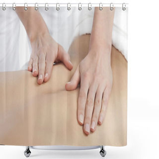 Personality  Back Massage At Spa Shower Curtains