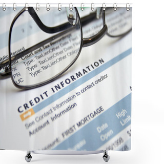 Personality  Credit Information Form Shower Curtains