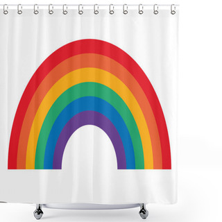 Personality  Rainbow Stripes. Rainbow Flat Icon. Vector Illustration. Lgbt Symbol, Sign. Pride Design Shower Curtains